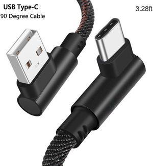 3.28ft/1m 6.56ft/2m Type C 90 Degree Right Angle USB C 3.1 Fast Data Sync Charging Charger Cable USB A to C Male