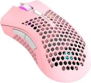 2.4GHz Wireless Gaming Mouse USB Rechargeable 1600DPI Adjustable 6 Key RGB Backlit Hollow Out Honeycomb Office Gamer Mice
