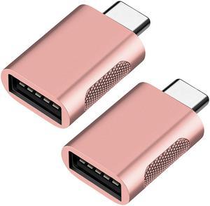 2Pcs Type C to USB Adapter Fast USB 3.0 to Type C Female Adapter For Computers/Chargers/Hard Drives/Type-c Headset/U Disks Mini USB Adapter Type-C OTG Cable Converter