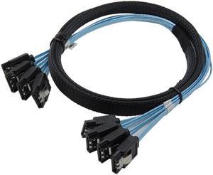 4 Ports/Set SATA Cable High Speed 6Gbps High Quality for Server