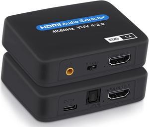 HDMI Audio Extractor 4K x 2K HDMI to HDMI Optical TOSLINK SPDIF + 3.5mm Stereo Extractor Audio Splitter