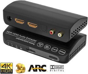 HDMI 2.0 Audio Extrator 4K 60Hz HDMI Audio Splitter HDR 5.1CH HDMI ARC Converter UHD/ ARC/ EDID Toslink+L/R