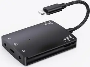 External lightning Live Sound Card Audio Adapter Direct Broadcast Audio Converter Microphone Charge External lightning Live Sound Card Audio Adapter Direct Broadcast Audio Converter Microphone Charge