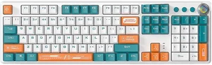 108 keys Wired Mechanical Keyboard RGB Gaming Keyboard Gamer E-Sports Accessory Magnetic Suction Upper Cover for Computer Pc Red Switch Orange