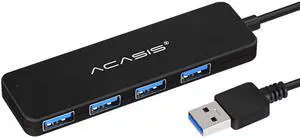 HUB USB 3.0 4 Ports External Splitter with Micro USB Port Charging for iMac Laptop Computer Accessories HUB USB Adapter (20cm)
