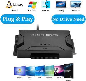 USB To IDE SATA Data Adapter USB3.0 To IDE SATA Hard Disk Transfer Converter 4 in 1 For PC Laptop 2.5 3.5inch 8TB Hard Disk Dock