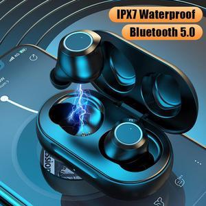 TWS Bluetooth Earphone with Microphone Fingerprint Touch Wireless Headphones HD Stereo Noise Cancelling Music Earbud Headset