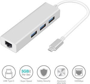 Type-C To RJ45 Network Card Hundred Trillion USB 3.0 Hub Type C To RJ45 Hub USB 3.0 Ethernet Network Adapter