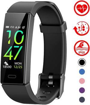 Fitness Tracker with Blood Pressure Heart Rate Sleep Monitor,10 Sport Modes IP68 Waterproof Activity Tracker Fit Smart Watch with Pedometer Calorie Step Counter for Women Men Kids