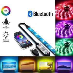 2M 6.56FT USB Bluetooth LED Strip Light TV Backlight Strip Smartphone APP Control, RGB 5050 Color Changing Flexible Waterproof for Indoor/Outdoor DIY Decoration