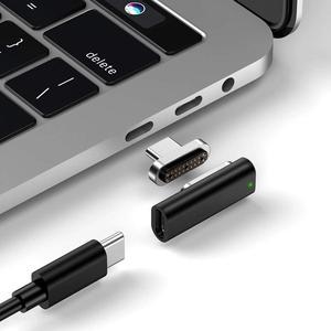 Magnetic USB C Adapter 20Pins Type C Connector, Support USB PD 100W Quick Charge, 10Gb/s Data Transfer and 4K@60 Hz Video Output Compatible with MacBook Pro/Air and More Type C Devices