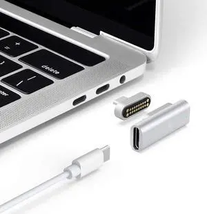 Magnetic USB C Adapter 20Pins Type C Connector, Support USB PD 100W Quick Charge, 10Gb/s Data Transfer and 4K@60 Hz Video Output Compatible with MacBook Pro/Air and More Type C Devices