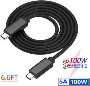 USB C to USB C Power Delivery Fast Charging Cable 100W 20V/5A 10Gbps Data Transmision Speed, E-Marker IC, USB Type C Cable Compatible with All Type-C Laptop Tablet Phone Nintendo Switch and More
