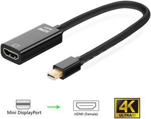 Mini DisplayPort to HDMI, Mini DP to HDMI 4K Adapter (Thunderbolt Compatible) Gold-Plated Cord Compatible for MacBook Pro, MacBook Air, Mac Mini, Microsoft Surface Pro 3/4