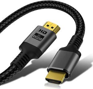 8K HDMI Cable 3.3ft/1m Ultra High Speed HDMI 2.1 Cable 48Gbps 8K@60Hz Support Dynamic HDR, 3D, eARC, HDCP 2.2, Cotton Braided HDMI Cord for PS5/PS4/Xbox/Apple TV/Nintendo Switch/Projector