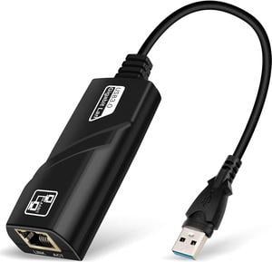 USB Ethernet Adapter, Hannord USB 3.0 to 10/100/1000 Gigabit Ethernet LAN Network Adapter, RJ45 Ethernet Adapter for MacBook , PC, Desktop, Laptop with Windows 10/8/7, Linux, Mac OS