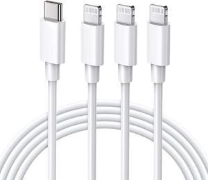 iPhone 12 Fast Charger Cable - 3Pack 6.6FT / 2M USB C to Lightning Cable MFi Certified - Type C to Lightning Cable iPhone Quick Charging Cable for iPhone 12 11 XS XR X 8 Plus SE 2020 iPad - White