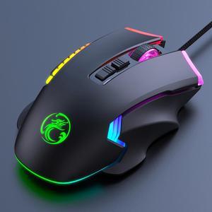 RGB Gaming Mouse Wired, 8 Programmable Buttons Computer Mouse, 6 Adjustable DPI [1200/1600/2400/3200/4800/7200 dpi], Ergonomic Mouse with 13 Backlight Modes Gaming Mice for Windows 7/8/10/XP Linux