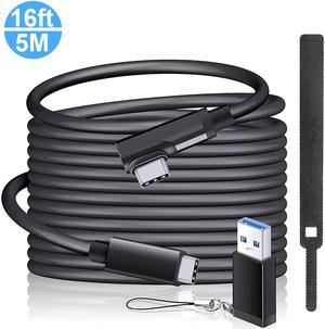 for Oculus Quest 2 Link Cable, 16ft / 5M VR Headset Cable for Oculus Quest 2 / Quest 1, USB 3.0 Type C to C, Compatible for Oculus Quest 2/1 Data Transfer Charging Cord for Gaming PC