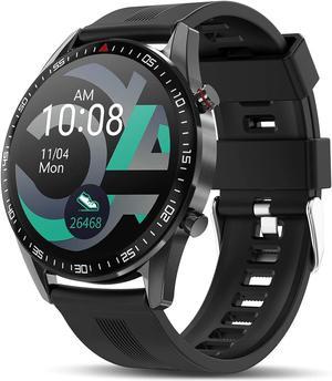 Smart Watch for Men Women Fitness Watch IP68 Waterproof Smartwatch 1.3" Round Touch Screen Activity Tracker Sport Watches with Heart Rate Sleep Monitor Digital Watches Step Counter for Android iOS