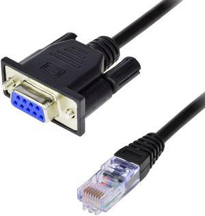 RJ45 to RS232, DB9 9-Pin Serial Port Female to RJ45 Cat5 Ethernet LAN Console 5FT /1.5M