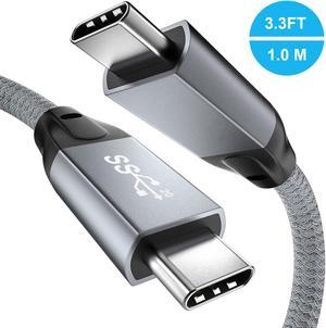 3.3ft /1M USB-C 3.2 Gen 2x2 Cable [100W, 20Gbps], 100W PD Fast Charging Cord with E-Marker, 20Gbps Data Transfer, Support 4K Video Output, Braided Type C to C Cable, USB C Male to Male Cord