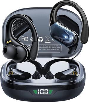 Ture Wireless Earbuds, in Ear Bluetooth Headphones with Built-in Mic, 75Hrs Playtime Sport Earphones with Digital Display & CVC 8.0, IPX7 Waterproof Over-Ear Headphones for Workout Running Outdoor