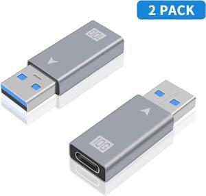 [2 Pack] USB C Female to USB Male Adapter, [10Gbps] USB 3.1 A to USB C Adapter SuperSpeed Data Sync. USB 3.1 Gen 2 Type C to USB A Charger Connector for PC Laptop Power Bank, Type-C Earphone..