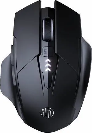 Wireless Mouse, Rechargeable Mouse Wireless 2.4G USB (Battery Level Visible) Ergonomic Computer Mouse, Silent Wireless Mice for Laptop PC Computer, 3 Levels DPI (800/1200/1600 dpi)