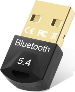 Bluetooth USB Adapter, Bluetooth 5.4 USB Dongle Adapter, Bluetooth BT5.4 USB Adapter, Bluetooth Adapter Dongle, Bluetooth Stick, Low Latency, Plug & Play (EDR & BLE), Support Windows 7/10/8.1/11