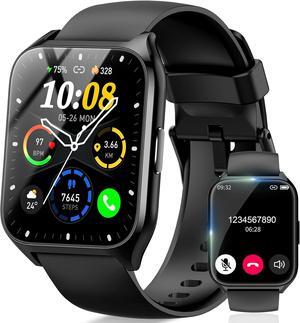 Hitoor Smart Watch, 1.85"HD Smartwatches (Answer/Make Calls), 100+ Sport Modes with Fitness Tracker Watch, Heart Rate/Sleep Monitor, IP68 Waterproof Activity Tracker, Smartwatch for Android IOS Phones