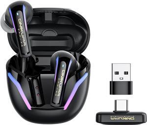 Hitoor 2.4G Wireless Gaming Earbuds with ENC Mic, 20ms Low-Latency for PS5/4, for Me-ta Quest 3/3S/2, 2.4GHz Bluetooth Dual-Mode Bluetooth Headphones for Phone, Pad, Laptop, Steam Deck, Switch, PC, VR