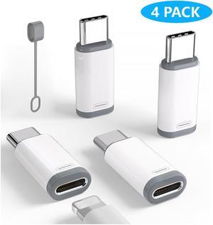 Hitoor 4 Pack Light-ning to USB C Adapter for iPhone 15/16/16 Pro Max/Plus, S24,Support Charging & Data Transfer, Type C Charger Connector Cable,Lightning Female to USB C Male Adapter,Not for Audio