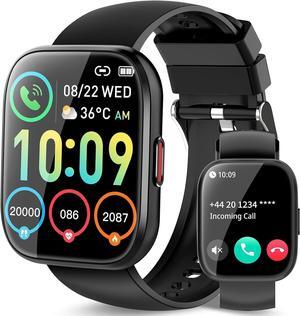 Hitoor Smart Watch (Answer/Make Calls), Smart Watches for Men Women with 1.85" Touch Screen, Step Counter,IP68 Waterproof,112 Sport Modes, Heart Rate/Sleep Monitor Fitness Watch for iOS Android Phones