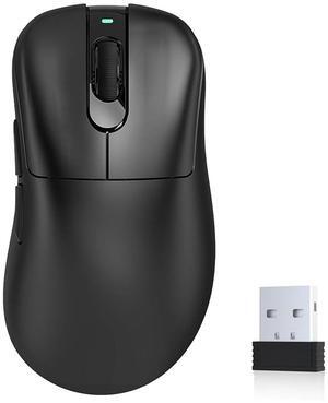 Hitoor Wireless Gaming Mouse, 24000 DPI, Wired/2.4GHz/Bluetooth Ergonomic Mouse with Anti-Slip Grips, PAW3311 Sensor, 57g Lightweight Rechargeable Gaming Mice for Laptop/PC/Mac/Tablet, Black