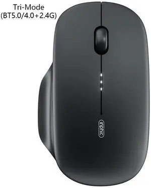Hitoor [Upgraded] Wireless Mouse Bluetooth, 80g Tri-Mode (Bluetooth 5.0/4.0+ USB 2.4G RF) Computer Wireless Mouse, Visible Battery Leval, Type-C Charging, for Windows/PC/Mac/Tablet/Laptop - Black
