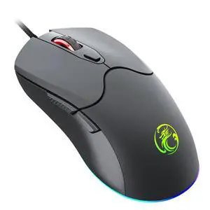 Hitoor Gaming Mouse Wired, USB Gaming Mice Breathing RGB LED Plug Play High-Precision 6 Adjustable DPI (up to 7200 DPI), 6 Programmable Buttons, Ergonomic Gaming Mouse for PC Laptop