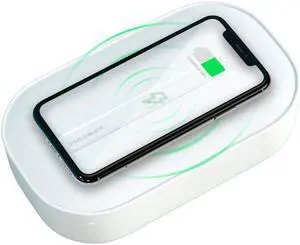 2 in 1 Wireless charger 10W ,Mobile Phone UVC LED Light Sterilizer Multifunctional Disinfecting box Bactericidal Lamp for Face Mask Mini Stuffs Sterilize Box