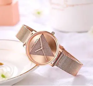 Japanese Movement Women's Watches Ladies Waterproof Watch Stainless Steel Mesh Quartz Wrist Wacthes for Woman Fashion Simple Minimalist Dress Elegant Design with Wrist &Gift Box