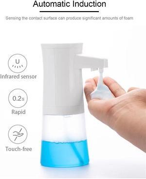 350ml Waterproof Foam Liquid Dispenser Touch-free Hand Washer Soap Dispenser Pump IPX4 Infrared Foaming Hand Washer For Bathroom/Kitchen