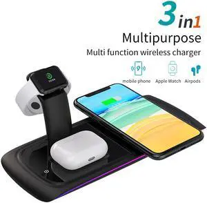SIROKA-3 In 1 Wireless Charger Android Fast Charger Universal Multi-function Wireless Charger Form Iphone&Huawei Mobile Phones