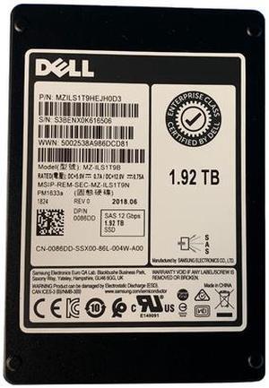Dell 086DD 1.92TB 12GB SAS 2.5" SSD MZILS1T9HEJH0D3 MZ-ILS1T9B