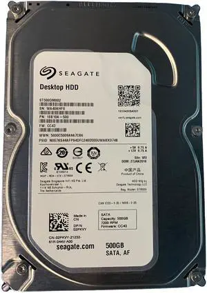 Dell 2PKVY 500GB SATA 7.2K 6GBPS 3.5" Drive 2F110A-500 ST500DM009