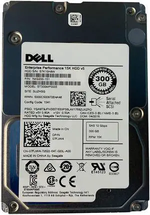 Dell 7FJW4 300GB SAS 15K 12GBPS 2.5" Drive 1MG200-151 ST300MP0005