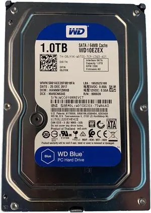 Dell 8JYXK 1TB SATA 7.2K 6GBPS 3.5" Drive WD10EZEX-75WN4A0