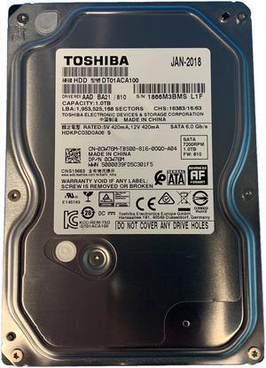 Dell CW76M 1TB SATA 7.2K 6GBPS 3.5" Drive DT01ACA100 HDKPC03D0A06