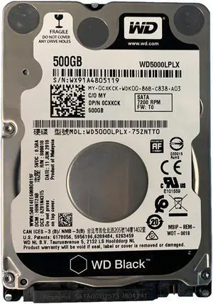 Dell CXKCK 500GB SATA 7.2K 6GBPS 2.5" Drive WD5000LPLX-75ZNTT0