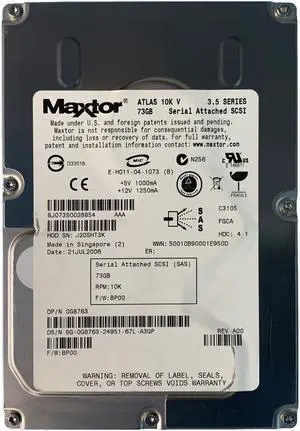 Dell G8763 73GB SAS 10K 3GBPS 3.5" Drive 8J073S0028854