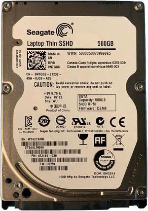 Dell N7GG6 500GB SATA 5.4K 6GBPS 2.5" Drive ST500LM000 1EJ162-038