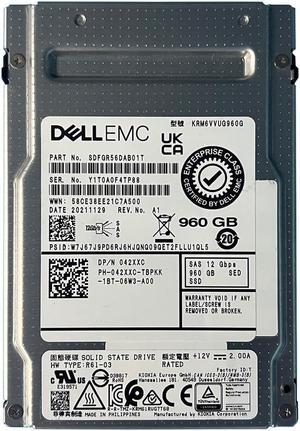 Dell 42XXC 960GB SAS 12GBPS MU 2.5" SSD SDFGR56DAB01T KRM6VVUG960G